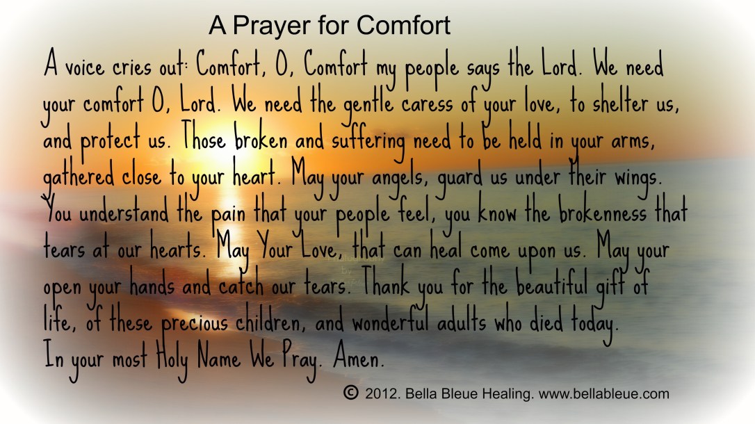 Prayer for Newtown, CT offering Comfort